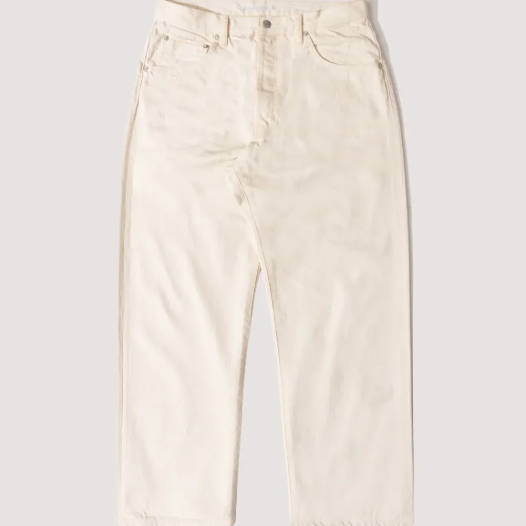 Jeans|Hatski Wide Taper Jean - Ecru