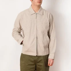 Jackets|Universal Works Windcheater Jacket - Ecru/Sand