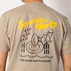 T-Shirts|Service Works Work + Pleasure Tee - Stone