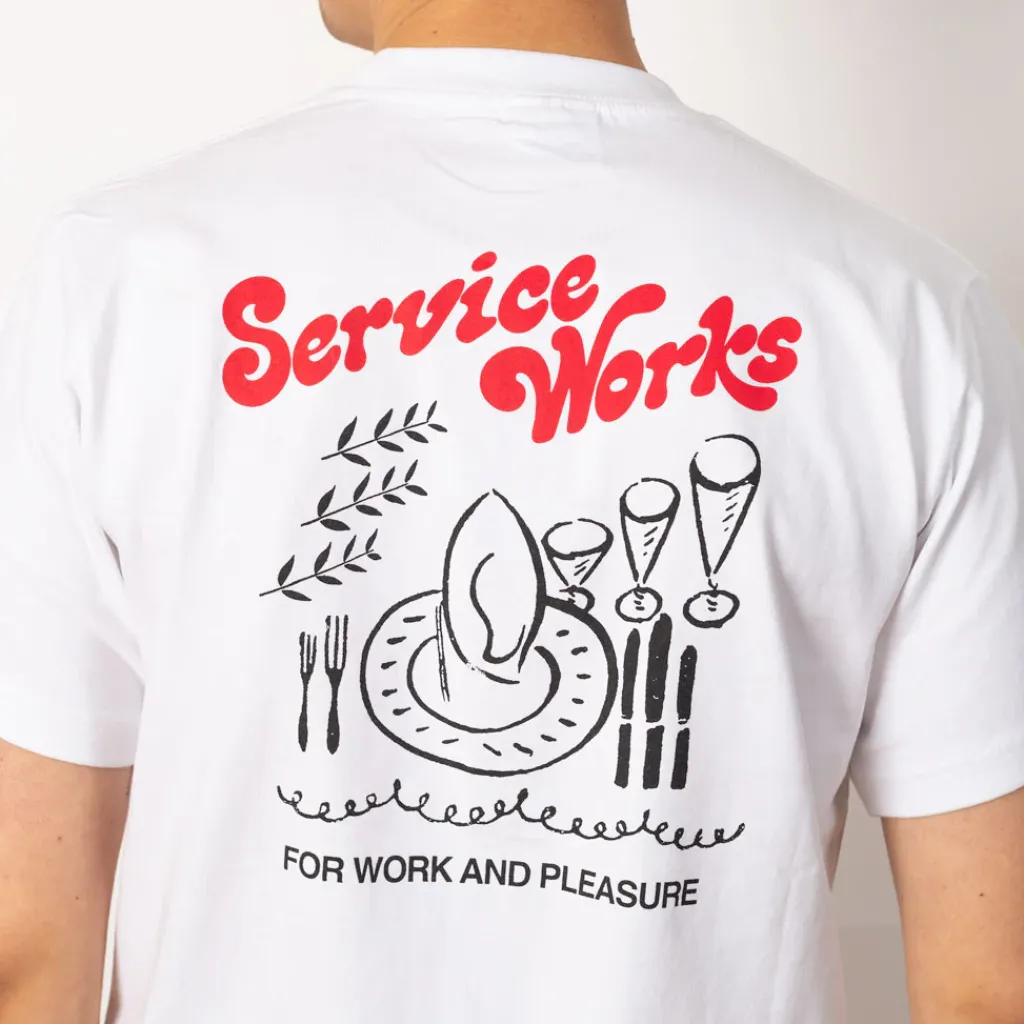 T-Shirts|Service Works Work + Pleasure Tee - White