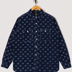 Shirts|Needles Work Shirt Indigo Kasuri - Papillon