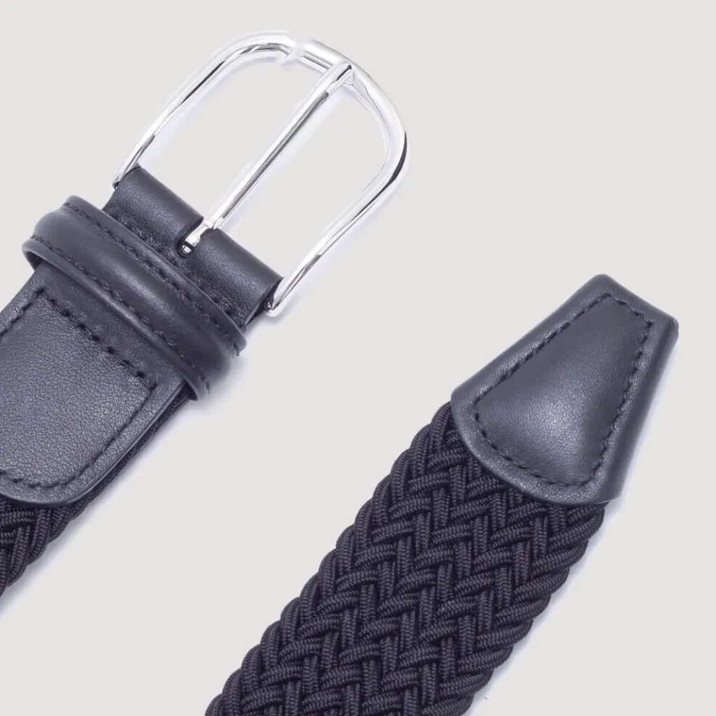 Belts|Anderson's Woven Belt - Black