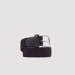 Belts|Anderson's Woven Belt - Dark Brown