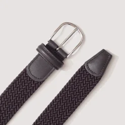 Belts|Anderson's Woven Belt - Dark Brown