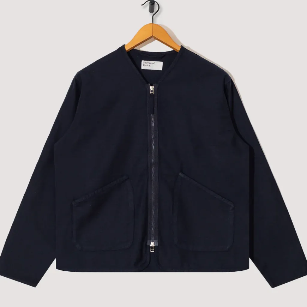 Jackets|Universal Works Zip Liner Jacket - Navy