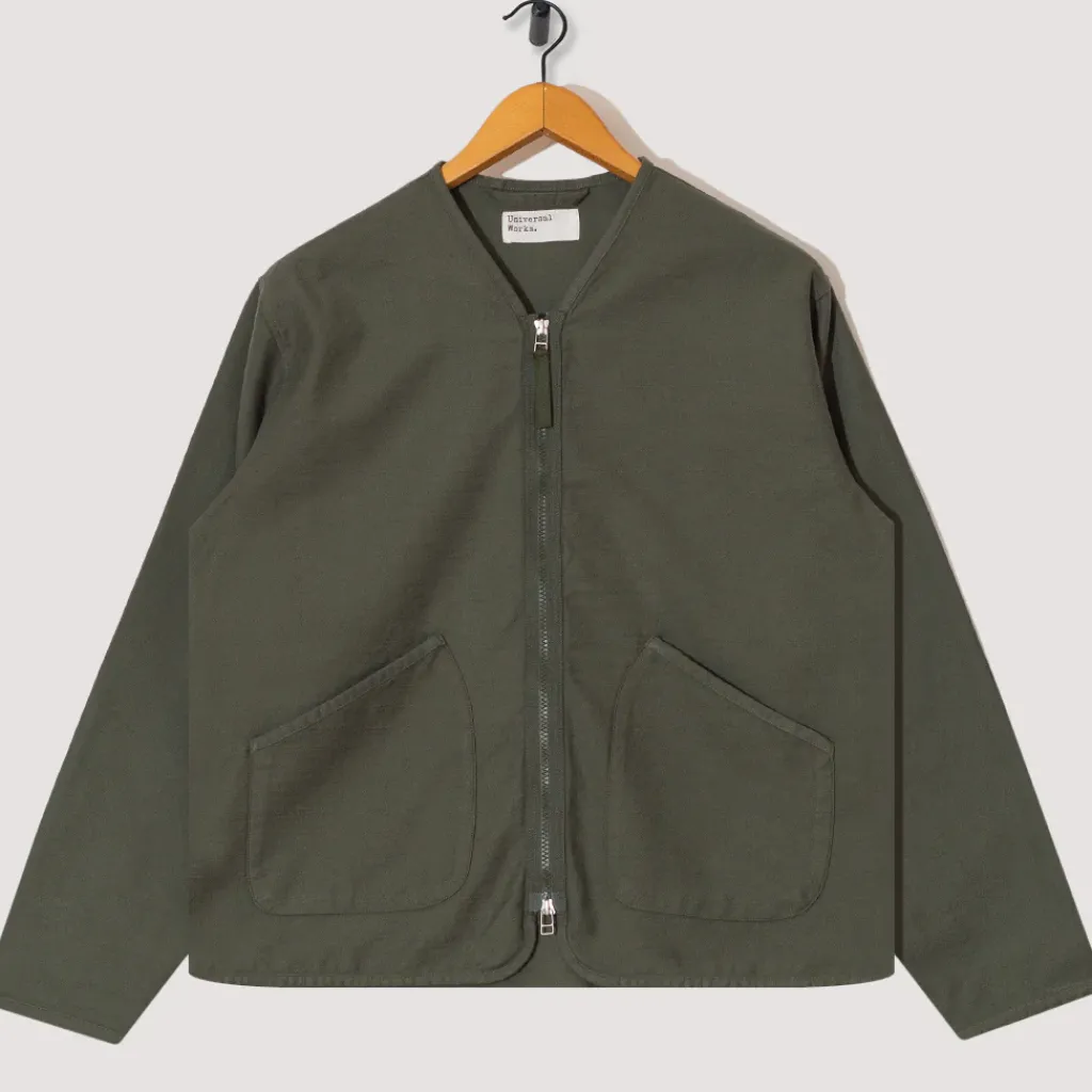 Jackets|Universal Works Zip Liner Jacket - Olive