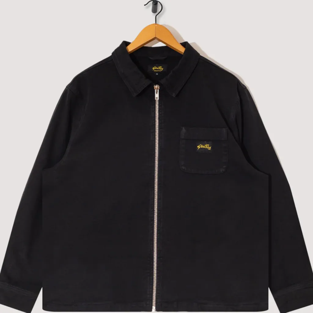 Shirts|Stan Ray Zip Shirt - Washed Black Duck