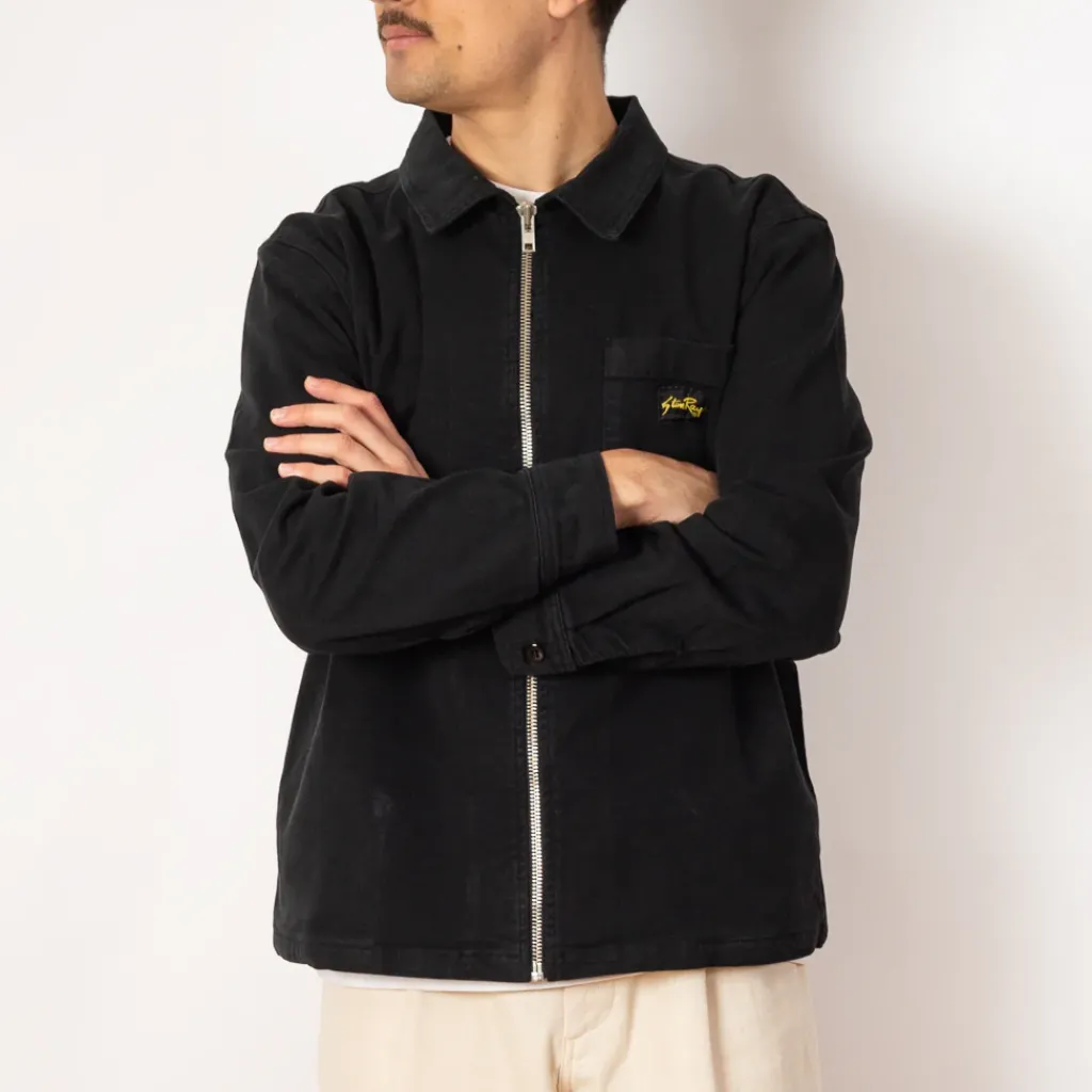 Shirts|Stan Ray Zip Shirt - Washed Black Duck
