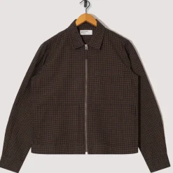 Jackets|Universal Works Zip Uniform Jacket - Navy Japanese Seersucker