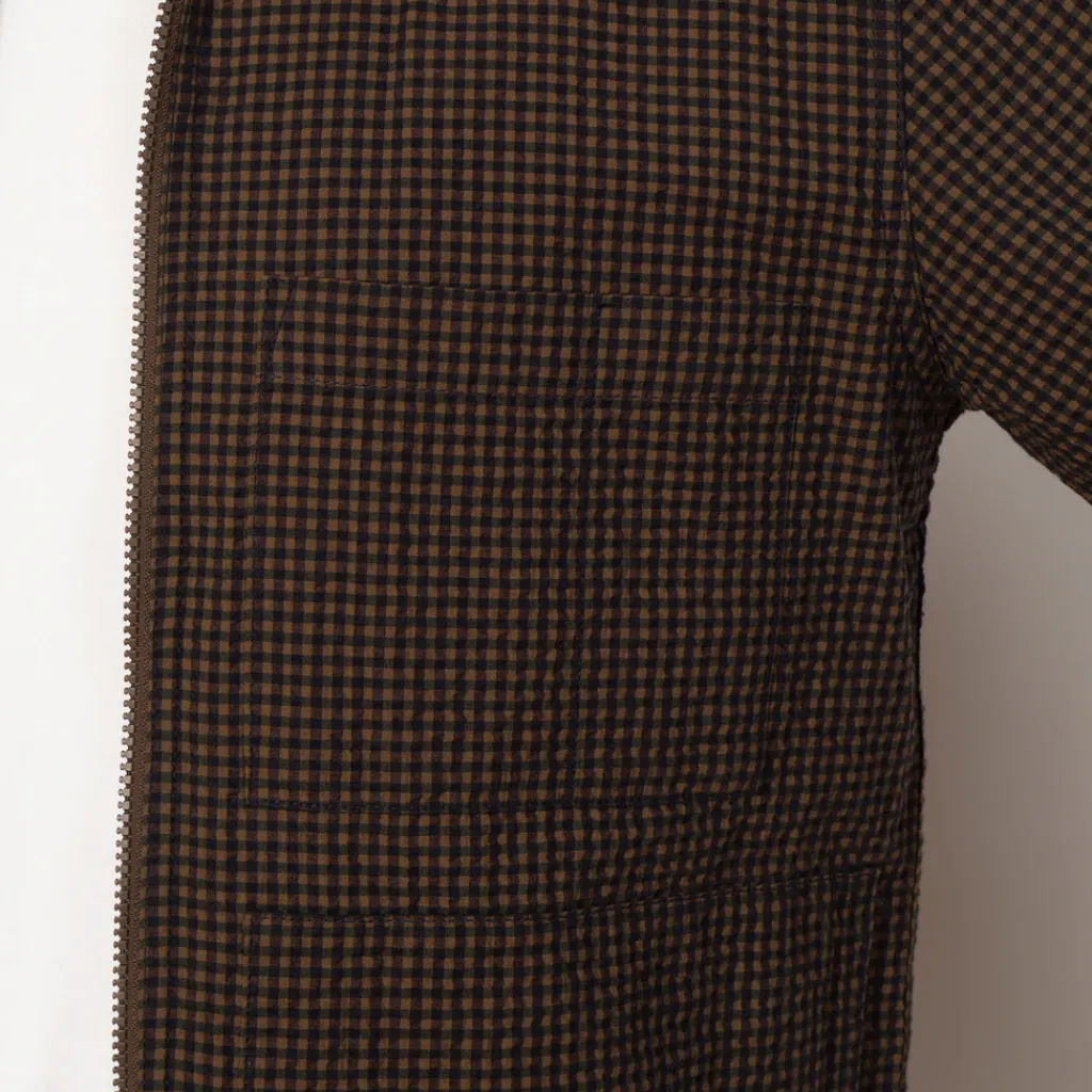 Jackets|Universal Works Zip Uniform Jacket - Navy Japanese Seersucker